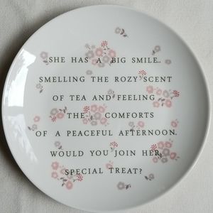 Pink Floral Quote Plate